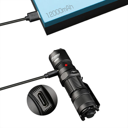 Fitorch（フィトーチ）M10GT タクティカルフラッシュライト 2200ルーメン 380m照射｜USB-C充電 IP68防水 防災・アウトドア
