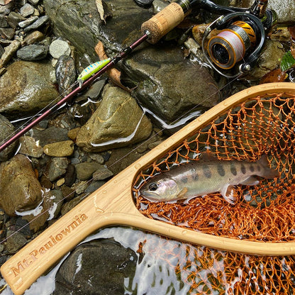 Mt.Paulownia WOOD LANDING NET Landing net for mountain stream fishing