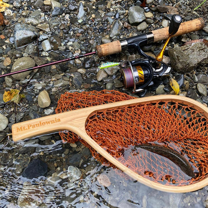 Mt.Paulownia WOOD LANDING NET Landing net for mountain stream fishing