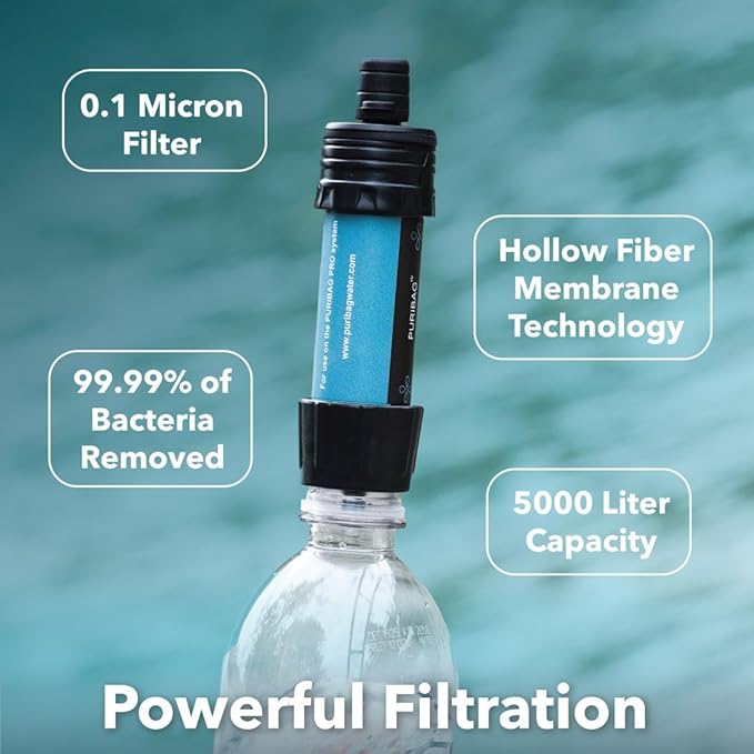 PURIBAG プリバッグ Adventure Bladder 2L 携帯浄水ウォーターブラダー｜0.1ミクロン中空糸膜フィルター搭載