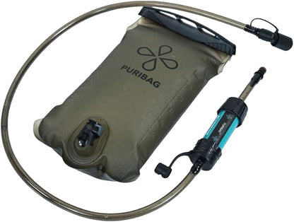 PURIBAG プリバッグ Adventure Bladder 2L 携帯浄水ウォーターブラダー｜0.1ミクロン中空糸膜フィルター搭載