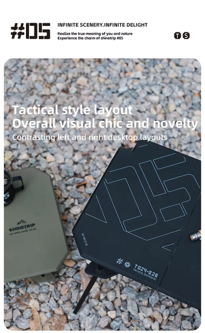 山趣（やましゅみ） SHINETRIP シャイントリップ #05 Series Ultralight Dual Purpose Folding Table 超軽量 デュアルパーパス フォールディングテーブル（A512-H00 / A512-D00）