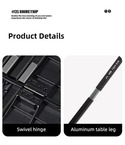 山趣（やましゅみ） SHINETRIP シャイントリップ #05 Series Ultralight Dual Purpose Folding Table 超軽量 デュアルパーパス フォールディングテーブル（A512-H00 / A512-D00）