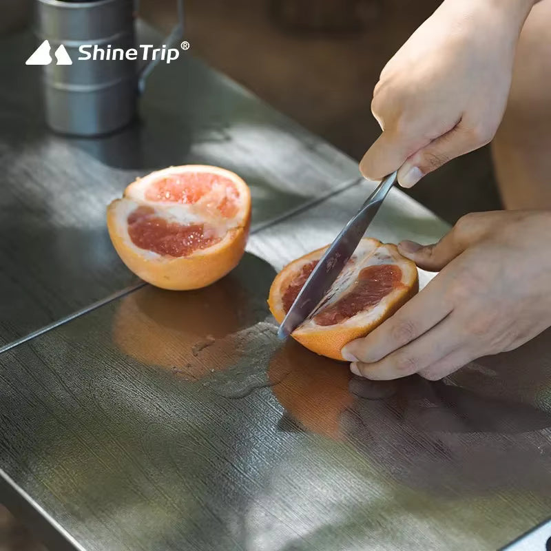 SHINETRIP ステンレス 耐熱 折りたたみキャンプテーブル（収納バッグ付）A451-T00