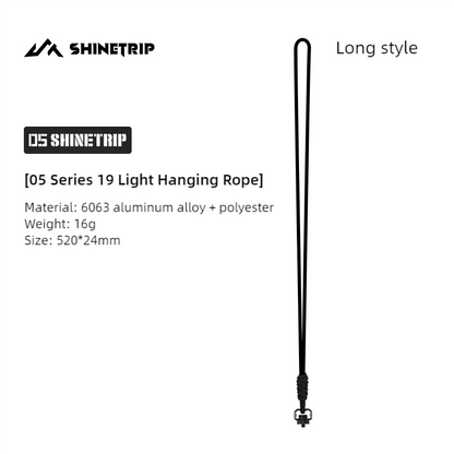 山趣（ShineTrip） ST-05 タクティカルシステム 19灯用ランヤード（ロング／ショート）＆ST-6 1/4回転リングスクリュー