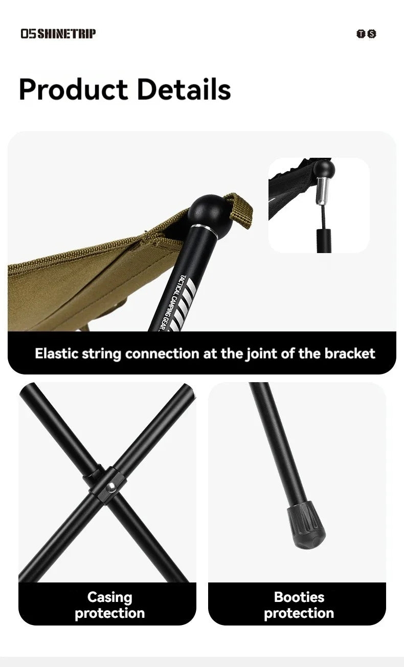 山趣（やましゅみ） SHINETRIP シャイントリップ #05 Series Ultra-Light Tactical Stool-L 超軽量 タクティカルスツール Lサイズ（A492-H0L / A492-D0L / A492-T0L）