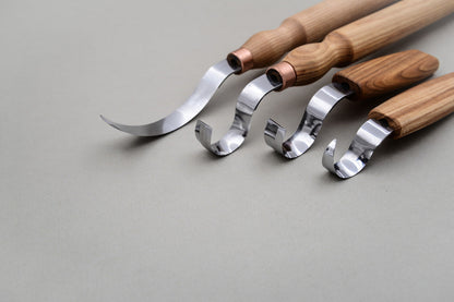 Beaver Craft Hook Knives Set of 4 Tools