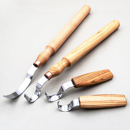 Beaver Craft Hook Knives Set of 4 Tools