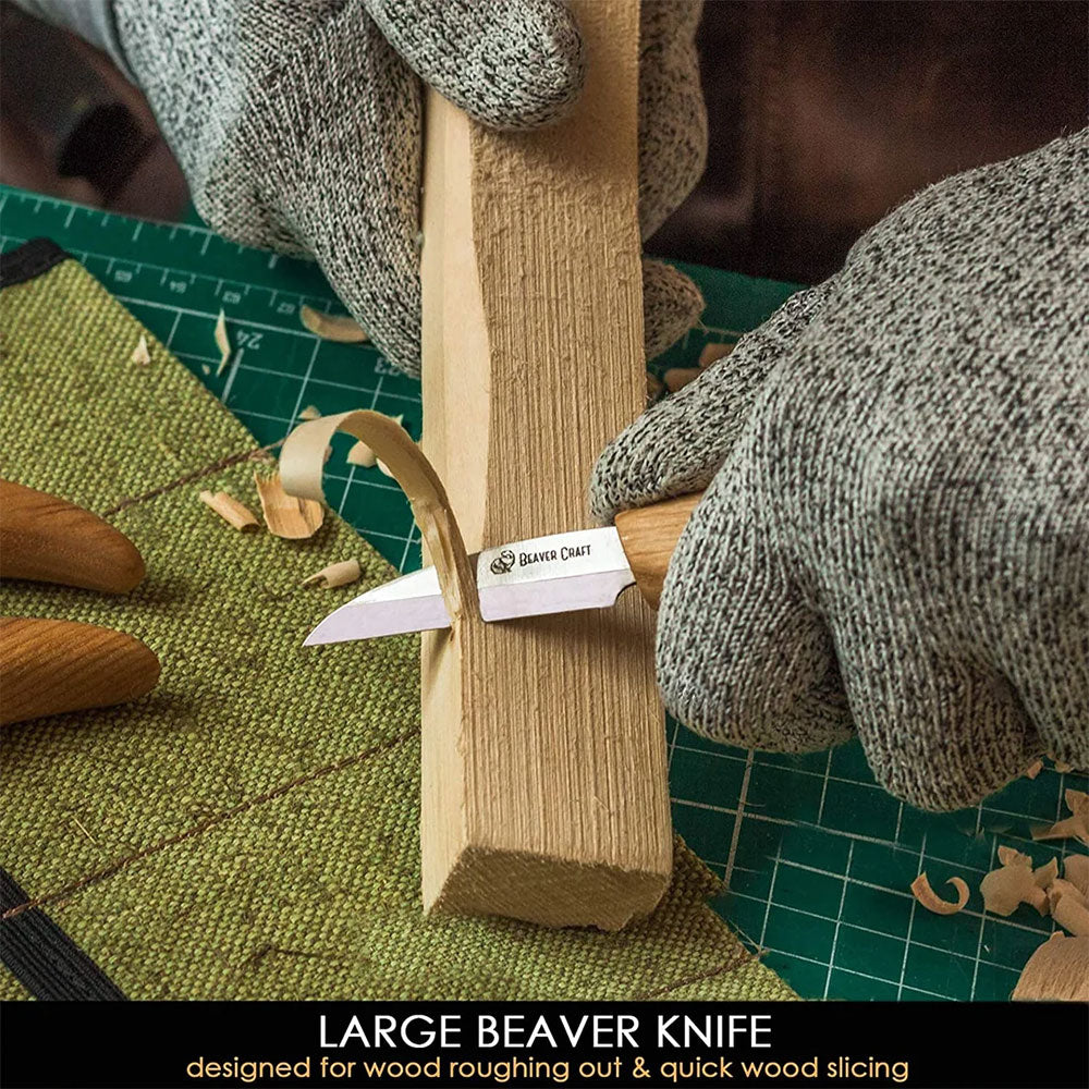 Beaver Craft Starter Chip and Whittle Knife Set Beaver Craft S15 Starter Chip and Whittle Knife Set