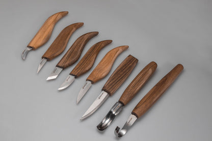 限定版 ビーバークラフト ウッドカービングセット Beaver Craft Extended Wood Carving Set in Genuine Leather Roll