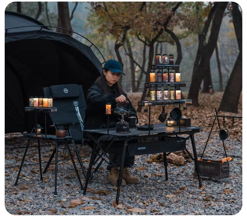 山趣（ShineTrip） ST-05シリーズ 38灯 スターライトブリッジ（S／M／L・ベーシックモジュール・延長アルミロッド） ブラック