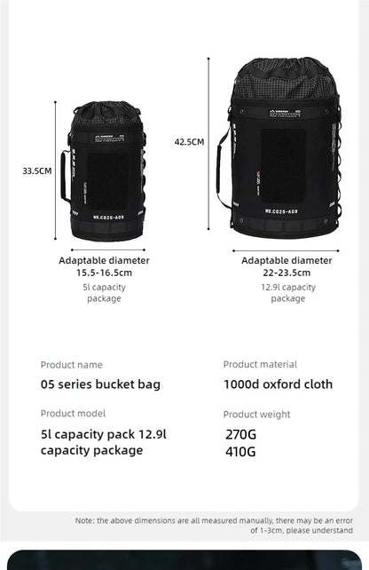 山趣（ShineTrip） #05シリーズ タクティカル アイスバケットバッグ＆バケットバッグ（5L／12.9L）