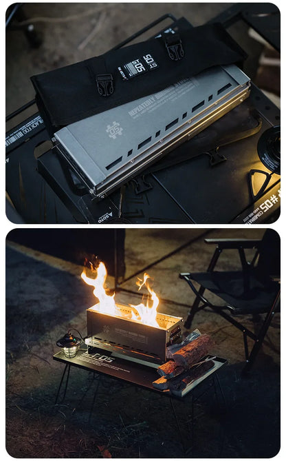 山趣（ShineTrip） #05シリーズ 二次燃焼ファーネス ステンレス製 コンパクト焚き火台