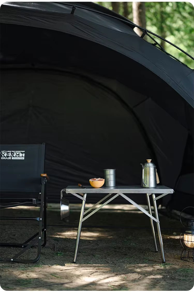 SHINETRIP ステンレス 耐熱 折りたたみキャンプテーブル（収納バッグ付）A451-T00