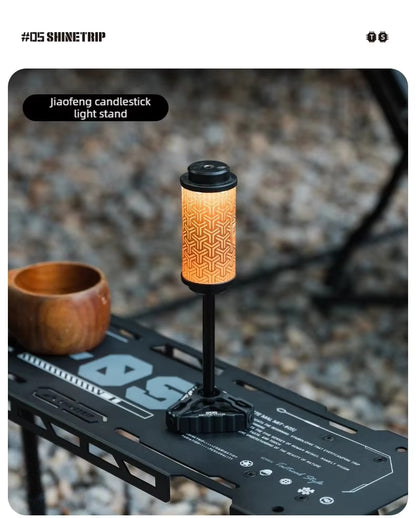 山趣（ShineTrip） ST-05シリーズ Horn Peak キャンドルホルダー（単品／3点ベース ライトアレイ）A542 ブラック