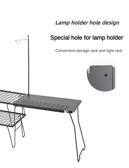 SHINETRIP 5052アルミ サイドテーブル 拡張ボード連結対応（折りたたみ）A455-T00