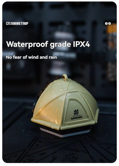 山趣（ShineTrip） ST-05シリーズ テント ナイトライト IPX4（グリーン／サンド／グレー）