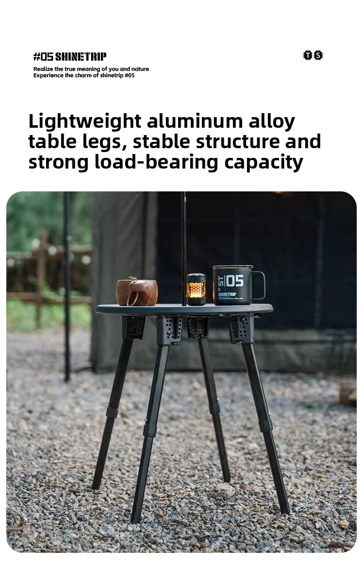 山趣（やましゅみ） SHINETRIP シャイントリップ ST-05 Series High Low Tactical Round Table Set ハイロー切替 タクティカルラウンドテーブルセット