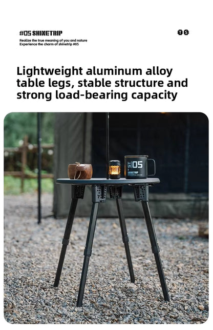 山趣（やましゅみ） SHINETRIP シャイントリップ ST-05 Series High Low Tactical Round Table Set ハイロー切替 タクティカルラウンドテーブルセット