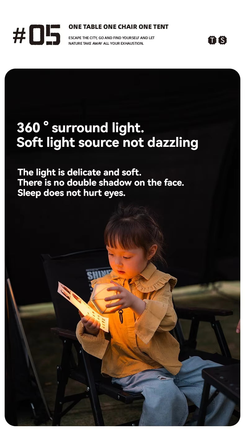 山趣（ShineTrip） ST-05シリーズ テント ナイトライト IPX4（グリーン／サンド／グレー）