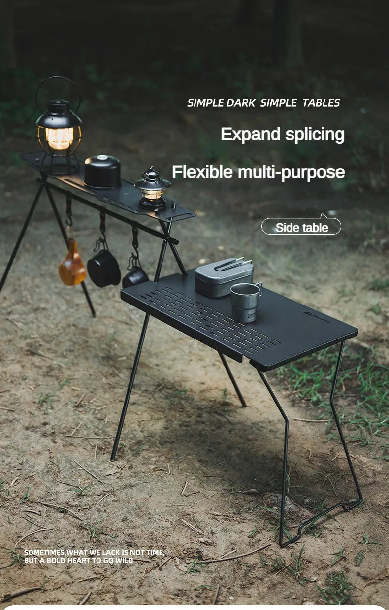 SHINETRIP 5052アルミ サイドテーブル 拡張ボード連結対応（折りたたみ）A455-T00