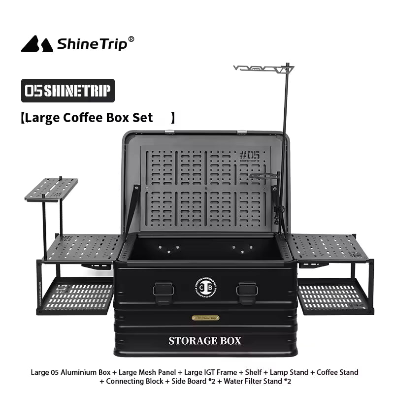 山趣（やましゅみ） SHINETRIP シャイントリップ #05 Series Coffee Box Set Medium / Large（A487-ZT1 / A422-HD1）モジュラーコーヒーボックスセット（アルミケース付属）