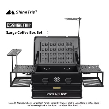 山趣（やましゅみ） SHINETRIP シャイントリップ #05 Series Coffee Box Set Medium / Large（A487-ZT1 / A422-HD1）モジュラーコーヒーボックスセット（アルミケース付属）