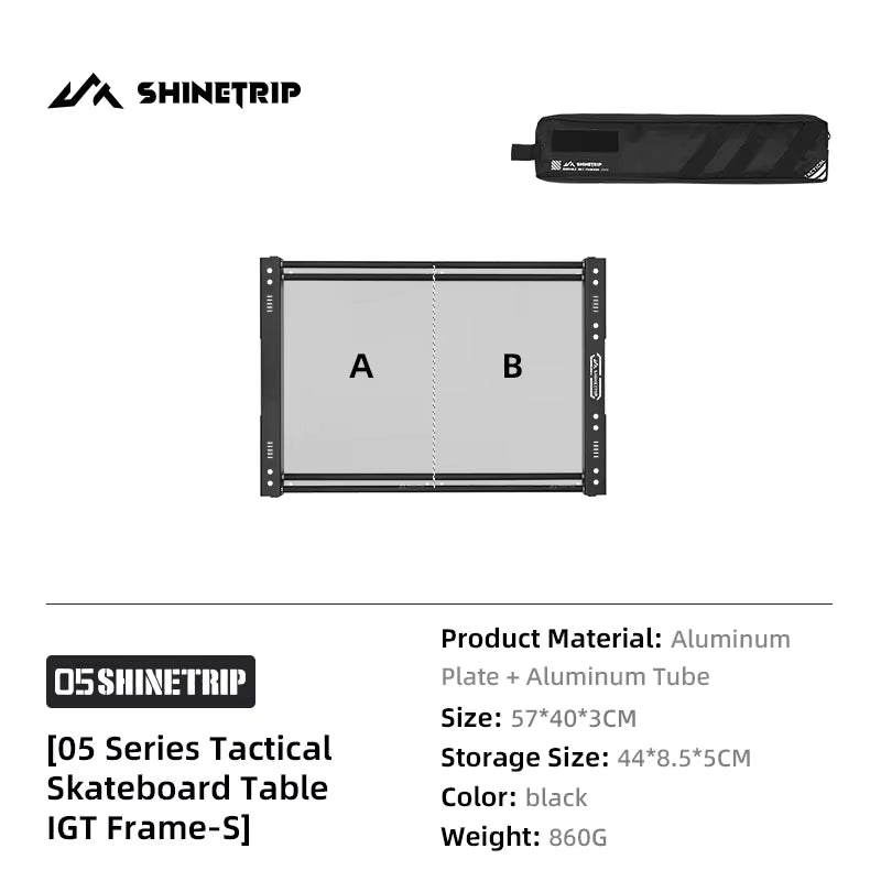 山趣（やましゅみ） SHINETRIP シャイントリップ #05 Series Tactical Skateboard Table System タクティカル スケートボードテーブル システム（A503-H00 / A503-H01 / A503-H02 / A503-H03 / A503-H11 / A503-K0S / A503-K0M / A503-K0L）