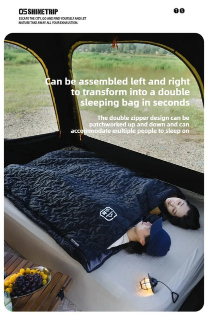 ShineTrip（山趣）#05 シリーズ エンベロープ スリーピングバッグ（G100/G150/G200・L/R・Black／Sand）