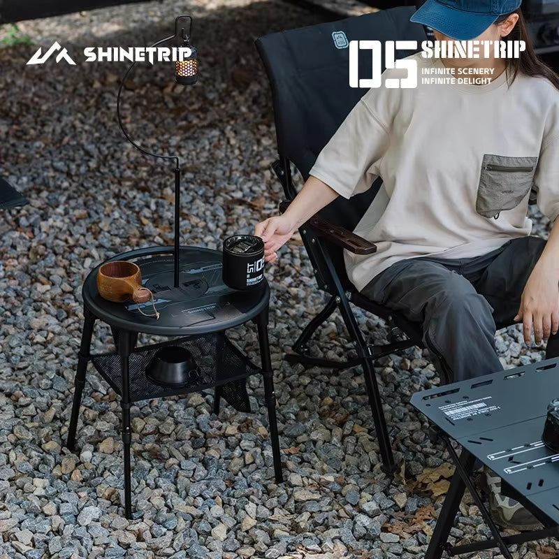 山趣（やましゅみ） SHINETRIP シャイントリップ ST-05 Series High Low Tactical Round Table Set ハイロー切替 タクティカルラウンドテーブルセット