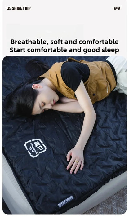 ShineTrip（山趣）#05 シリーズ エンベロープ スリーピングバッグ（G100/G150/G200・L/R・Black／Sand）