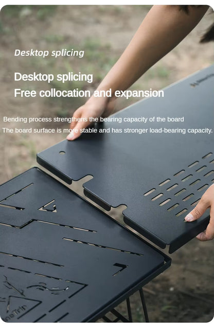 SHINETRIP 5052アルミ サイドテーブル 拡張ボード連結対応（折りたたみ）A455-T00