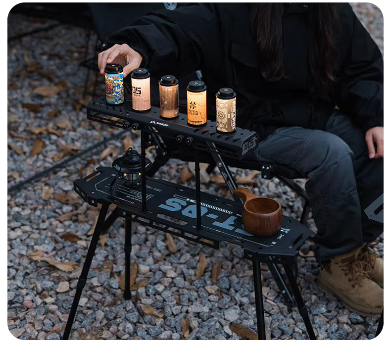 山趣（ShineTrip） ST-05シリーズ 38灯 スターライトブリッジ（S／M／L・ベーシックモジュール・延長アルミロッド） ブラック