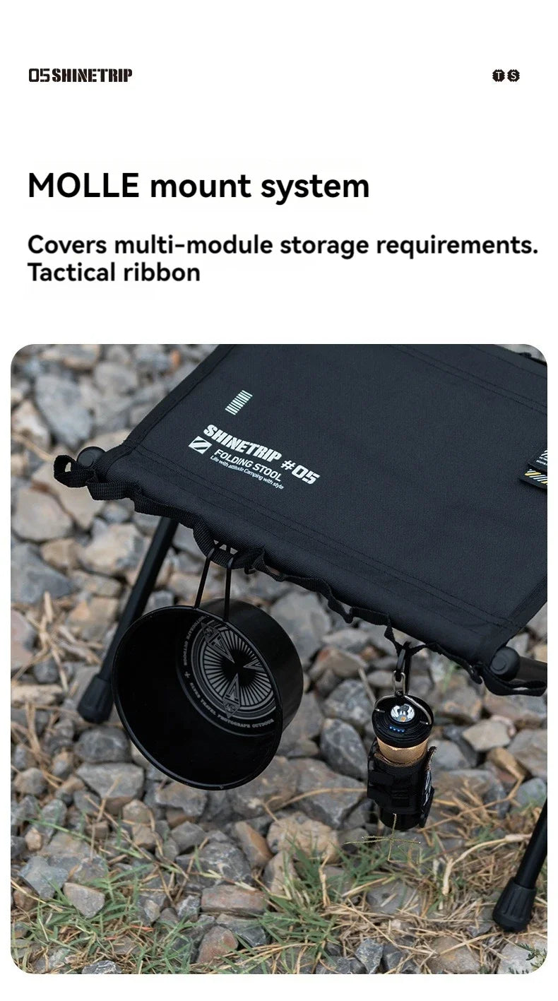 山趣（やましゅみ） SHINETRIP シャイントリップ #05 Series Ultra-Light Tactical Stool-L 超軽量 タクティカルスツール Lサイズ（A492-H0L / A492-D0L / A492-T0L）