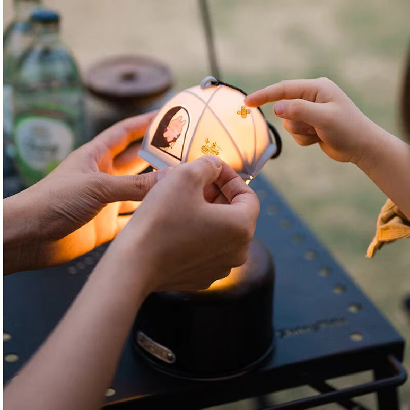 山趣（ShineTrip） ST-05シリーズ テント ナイトライト IPX4（グリーン／サンド／グレー）