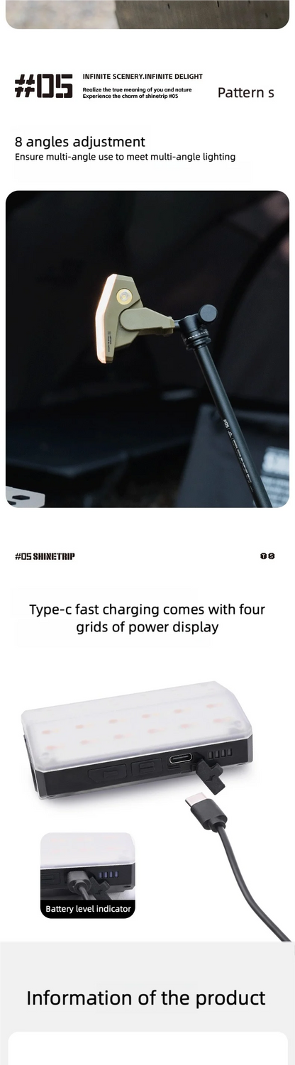 山趣（ShineTrip） ST-05シリーズ カード型キャンピングライト（4カラー）