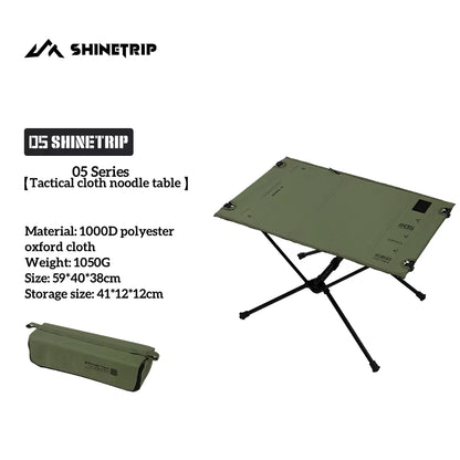 山趣（やましゅみ） SHINETRIP シャイントリップ #05 Series Tactical Folding Cloth Table タクティカル フォールディング クロステーブル（A523-H00 / A523-D00 / A523-T00）