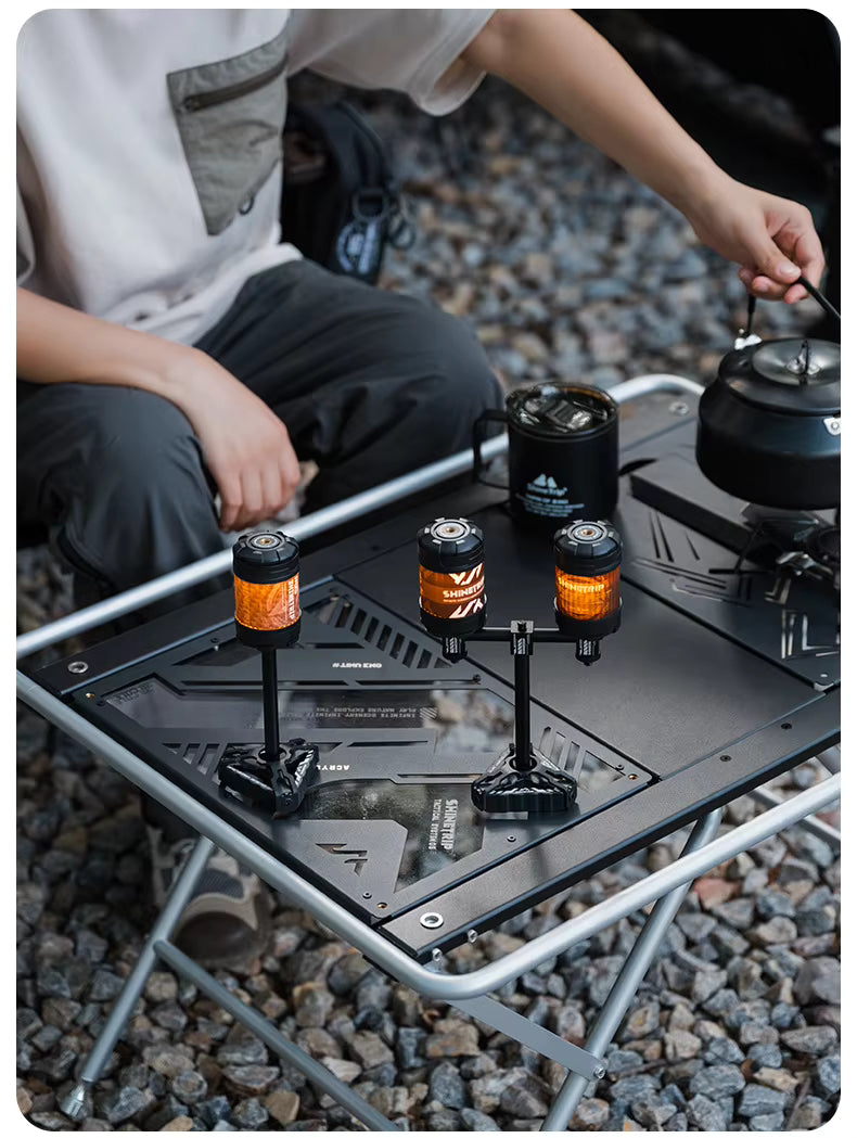 山趣（ShineTrip） ST-05シリーズ Horn Peak キャンドルホルダー（単品／3点ベース ライトアレイ）A542 ブラック