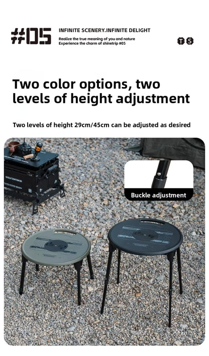 山趣（やましゅみ） SHINETRIP シャイントリップ ST-05 Series High Low Tactical Round Table Set ハイロー切替 タクティカルラウンドテーブルセット