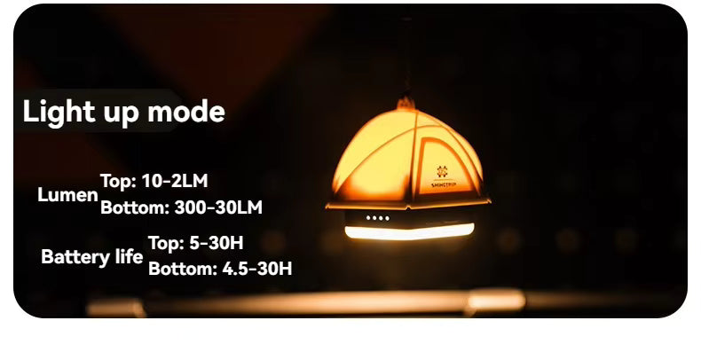 山趣（ShineTrip） ST-05シリーズ テント ナイトライト IPX4（グリーン／サンド／グレー）