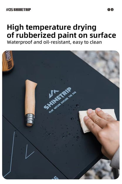 山趣（やましゅみ） SHINETRIP シャイントリップ #05 Series Ultralight Dual Purpose Folding Table 超軽量 デュアルパーパス フォールディングテーブル（A512-H00 / A512-D00）