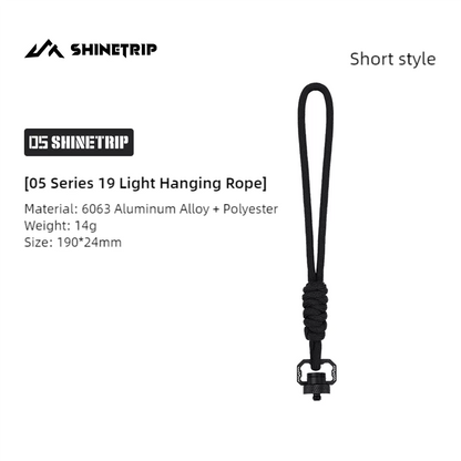 山趣（ShineTrip） ST-05 タクティカルシステム 19灯用ランヤード（ロング／ショート）＆ST-6 1/4回転リングスクリュー