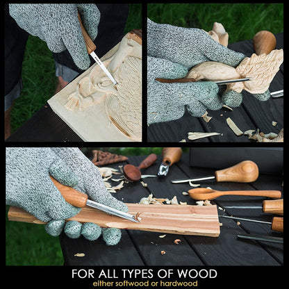 Beaver Craft SC05 Woodcarving Set With Palm Chisels