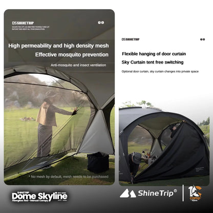 SHINE TRIP Outdoors（シャイン・トリップ アウトドアーズ／山趣）#05 Series Dome Skylight｜ドームスカイライン 本体（FG/AL 2カラー）＋専用オプション