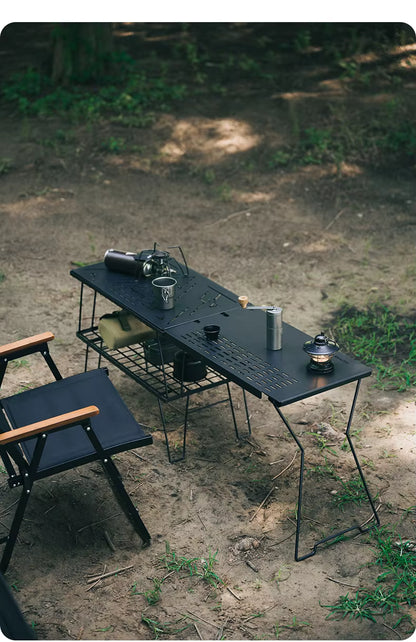 SHINETRIP 5052アルミ サイドテーブル 拡張ボード連結対応（折りたたみ）A455-T00