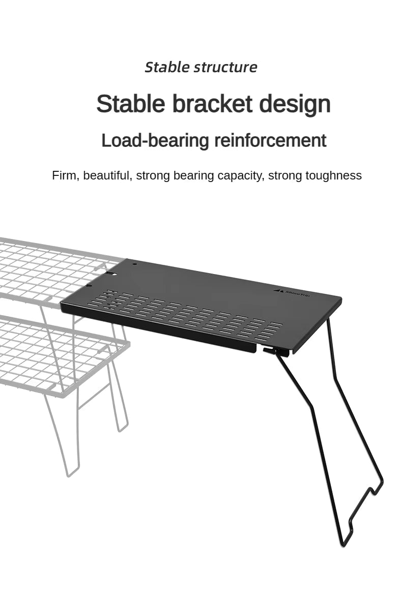 SHINETRIP 5052アルミ サイドテーブル 拡張ボード連結対応（折りたたみ）A455-T00