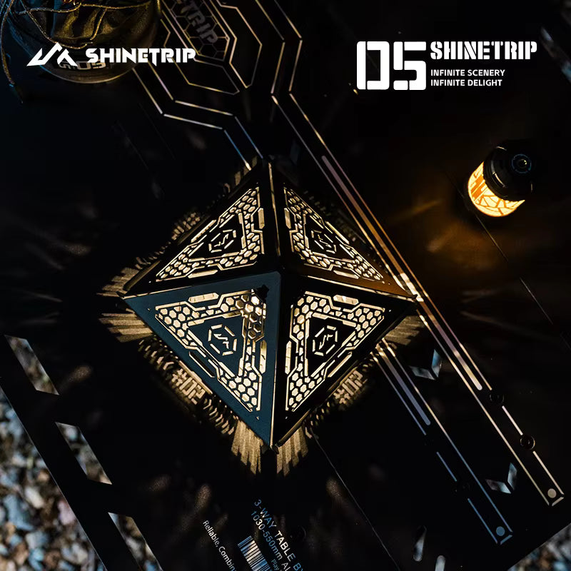 山趣（ShineTrip） ST-05シリーズ ピラミッドランプシェード（ブラック）