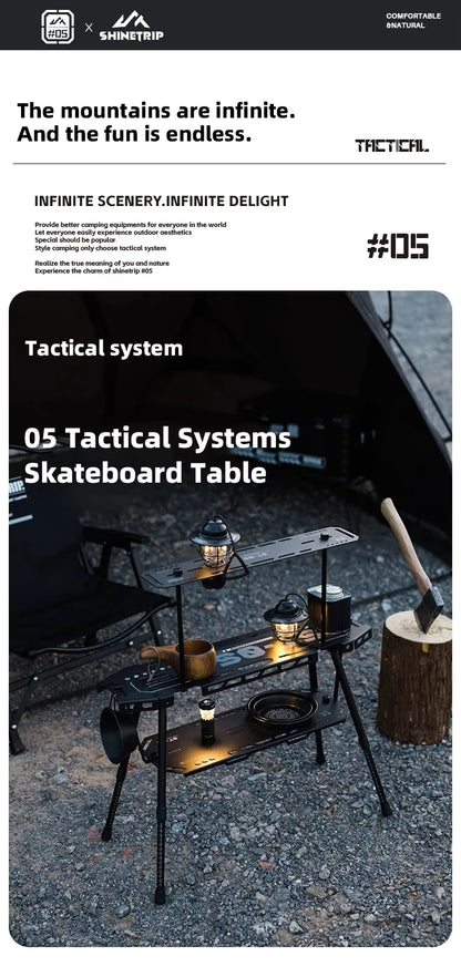 山趣（やましゅみ） SHINETRIP シャイントリップ #05 Series Tactical Skateboard Table System タクティカル スケートボードテーブル システム（A503-H00 / A503-H01 / A503-H02 / A503-H03 / A503-H11 / A503-K0S / A503-K0M / A503-K0L）