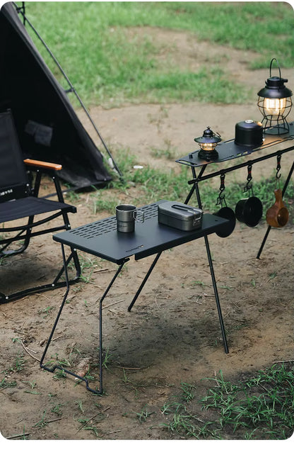 SHINETRIP 5052アルミ サイドテーブル 拡張ボード連結対応（折りたたみ）A455-T00