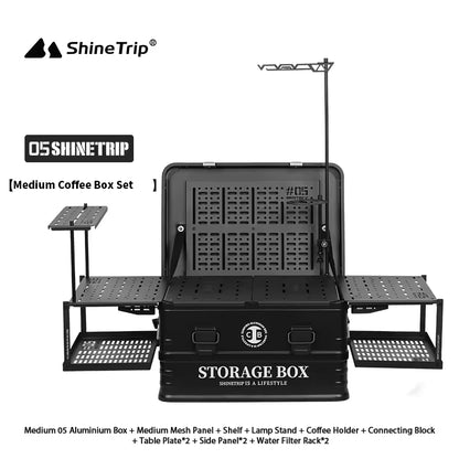 山趣（やましゅみ） SHINETRIP シャイントリップ #05 Series Coffee Box Set Medium / Large（A487-ZT1 / A422-HD1）モジュラーコーヒーボックスセット（アルミケース付属）